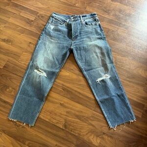 Men's Distressed Blue Jeans